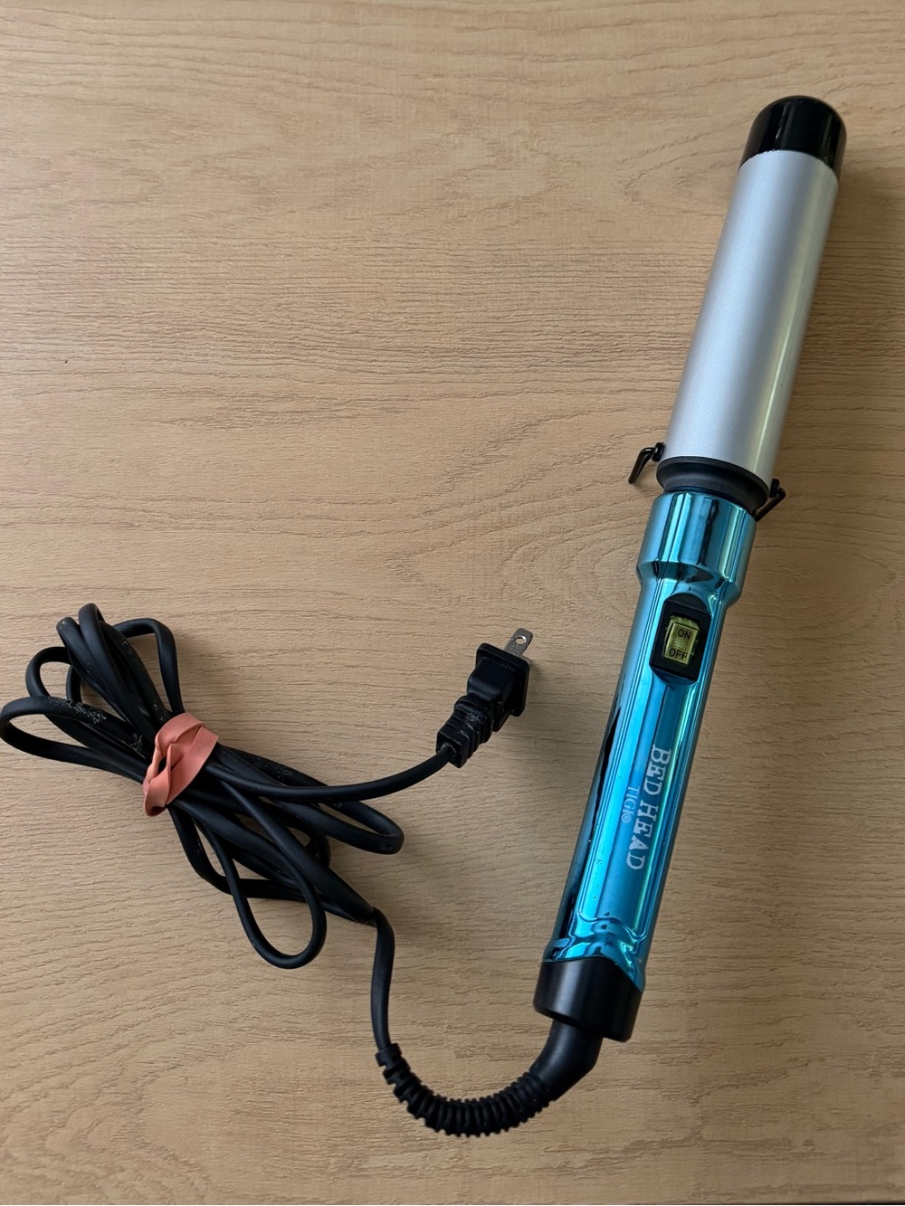 BedHead Teal and Silver Curling Iron 2” Barrel